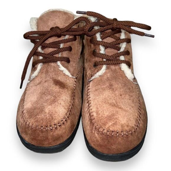 Faded Glory Lydia Fleece Lined Boots Vintage Brown Suede 6295020 Men's 12 - Picture 2 of 10